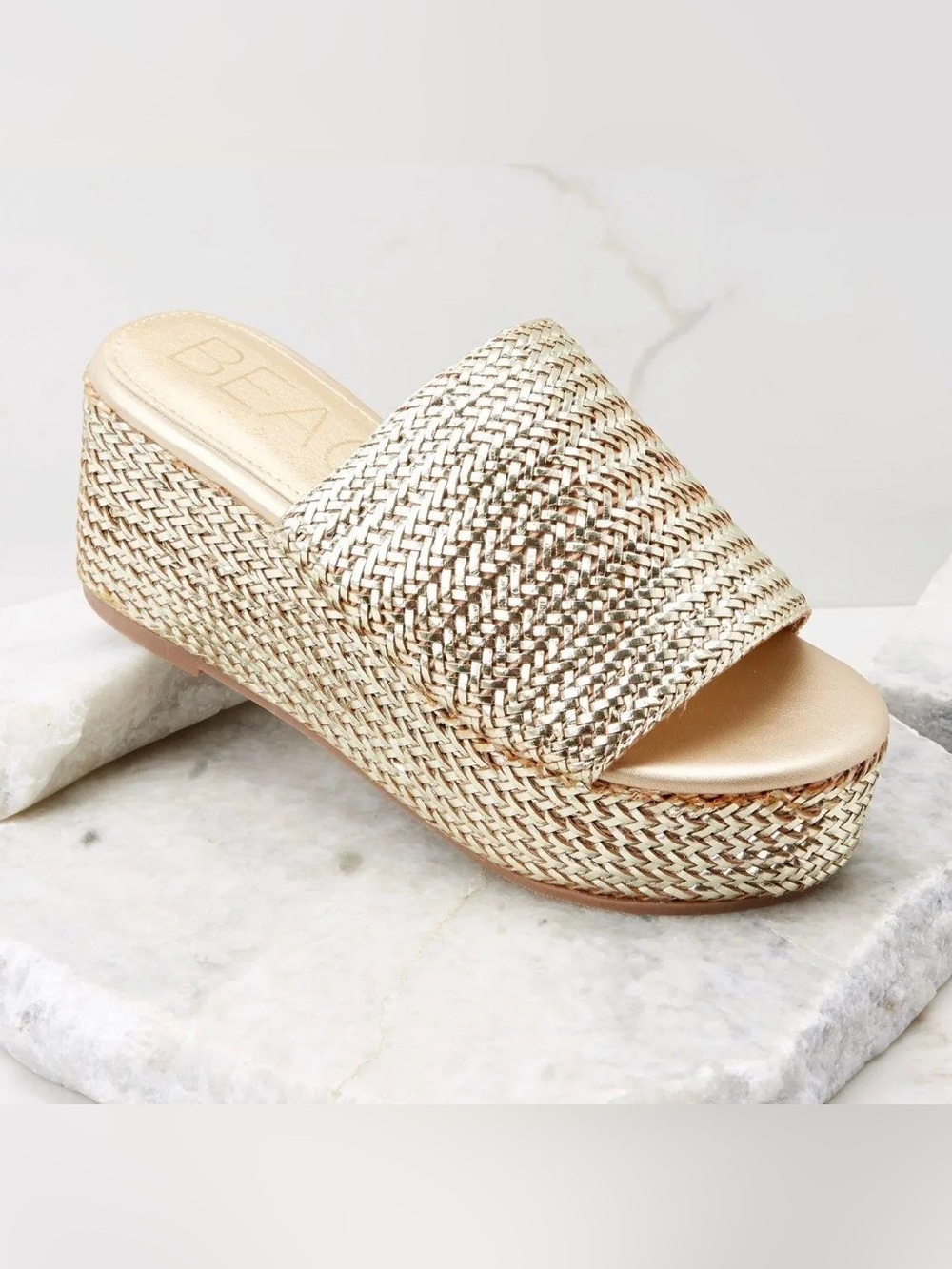 Matisse Footwear Beach by Matisse Peony Gold Platform Sandal